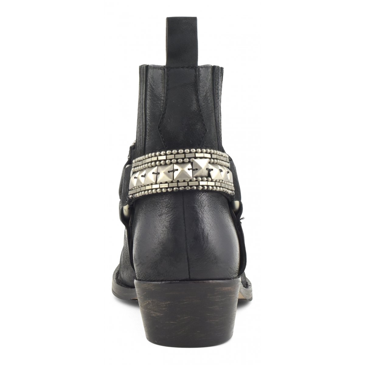 Stivaletto texano con ricamo sul cinturino