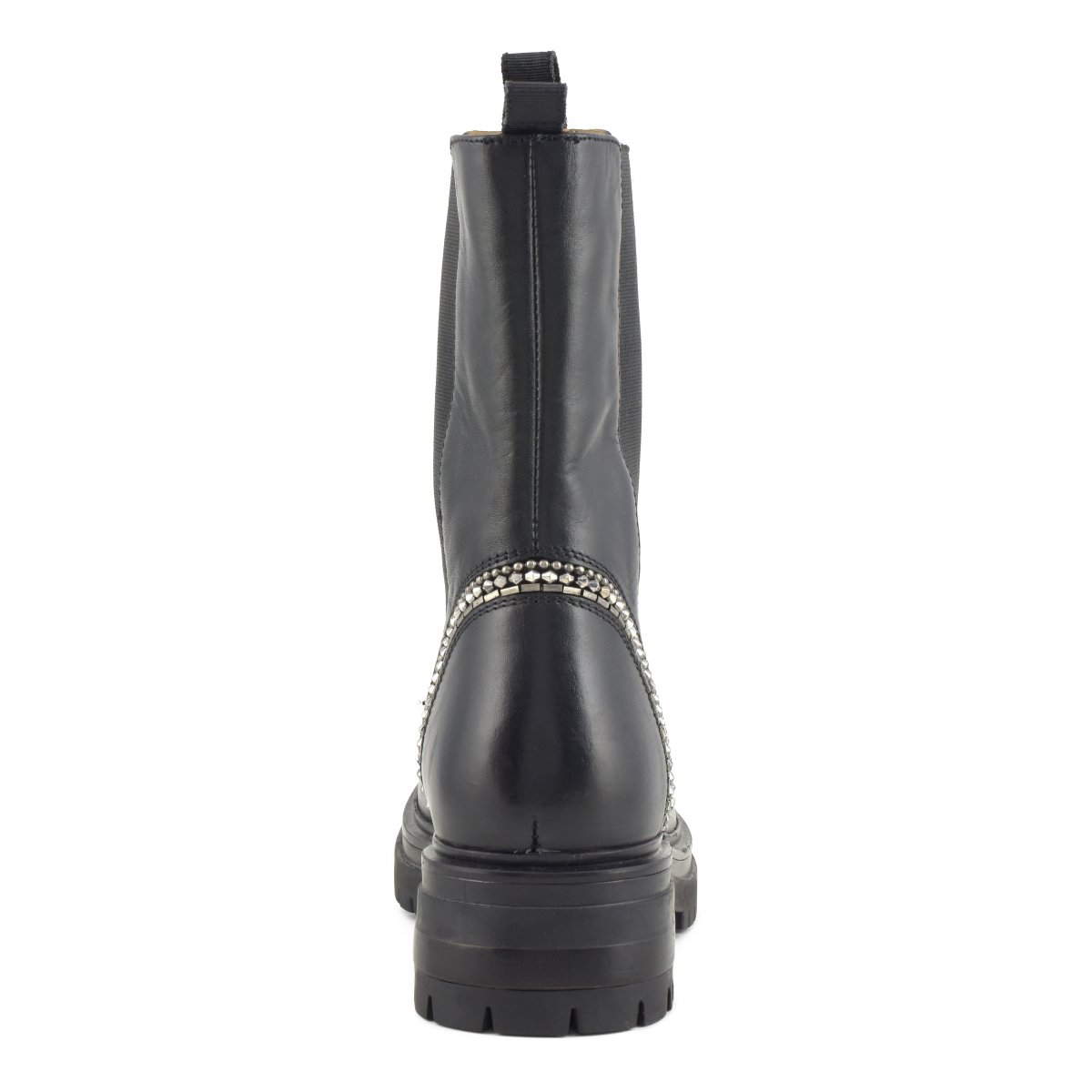 Biker Boot con elastico e ricamo bordi