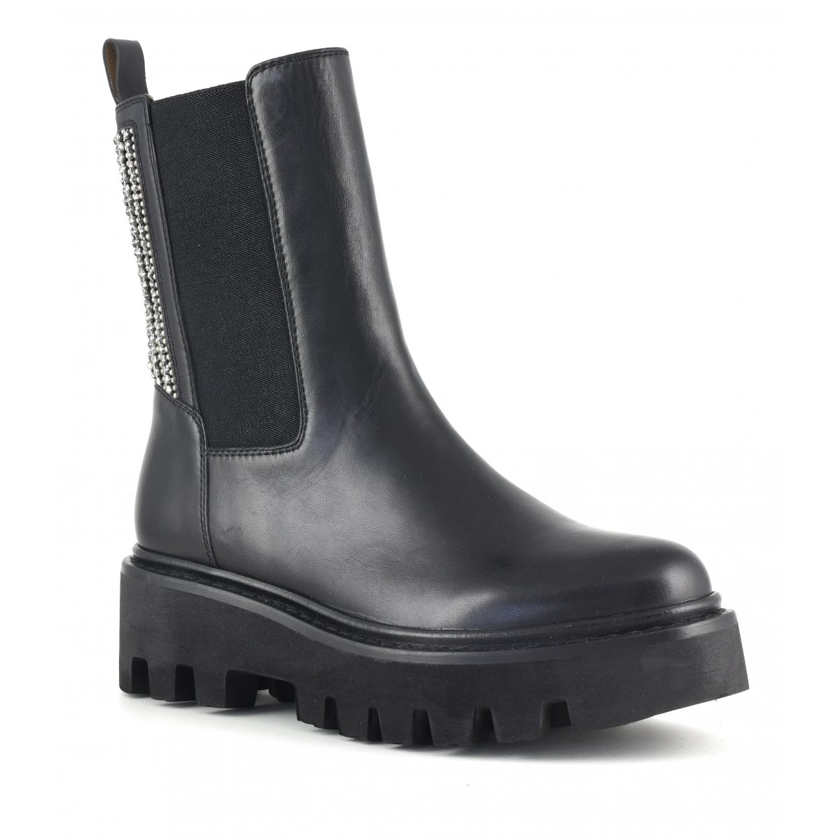 Stivale con elastico e ricamo posteriore suola extra light