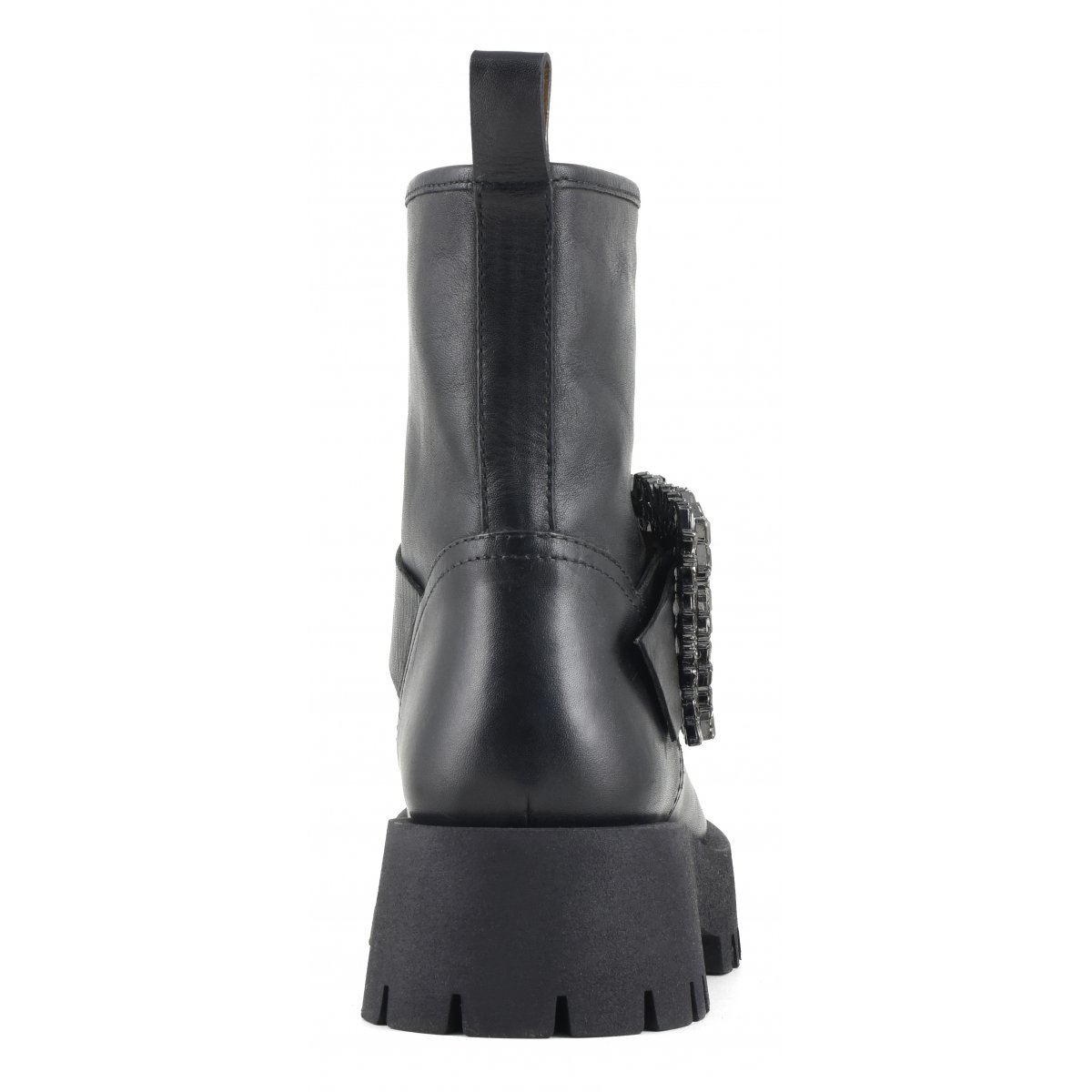 Biker boot con fibbia gioiello