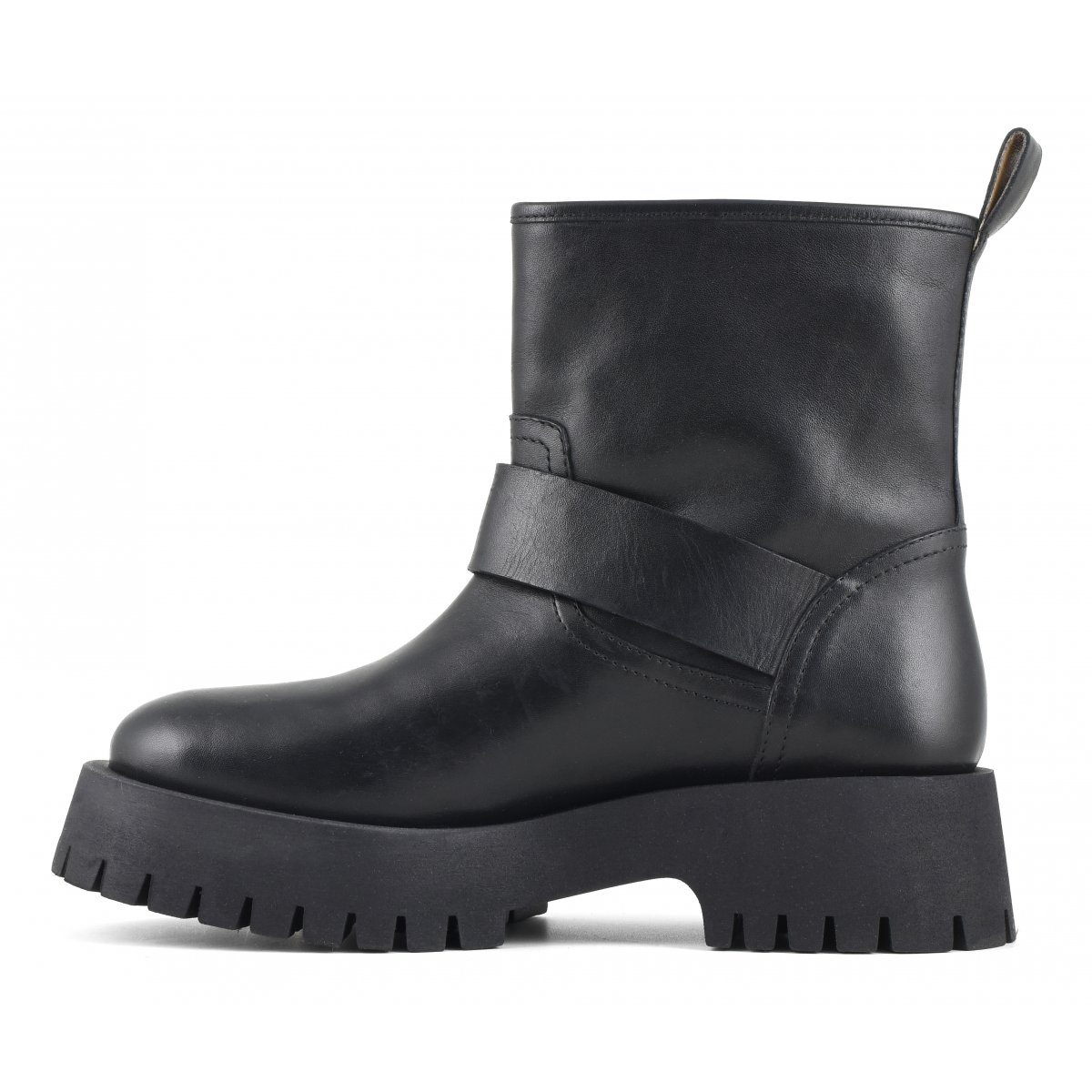 Biker boot con fibbia gioiello
