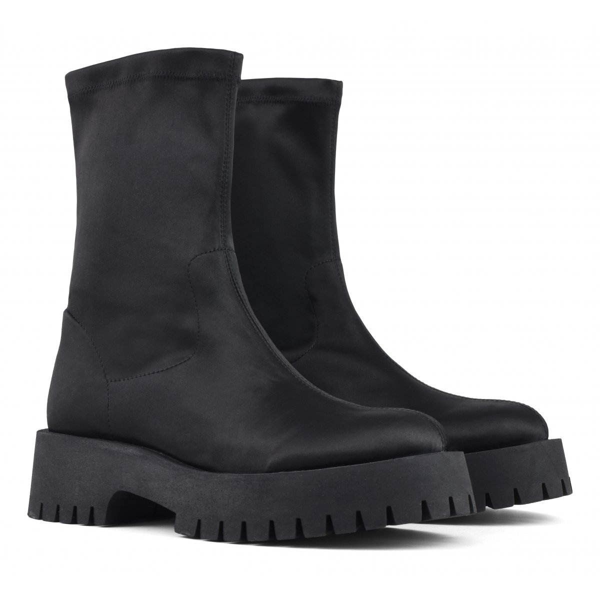 Stivale a calzino in tessuto satin