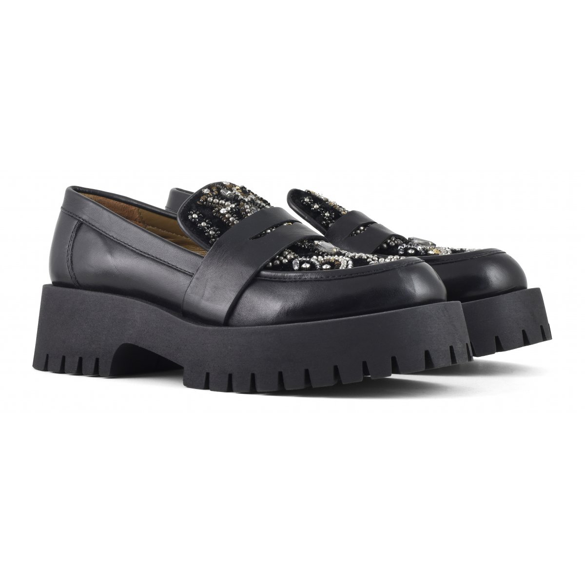 Mocassino con ricamo