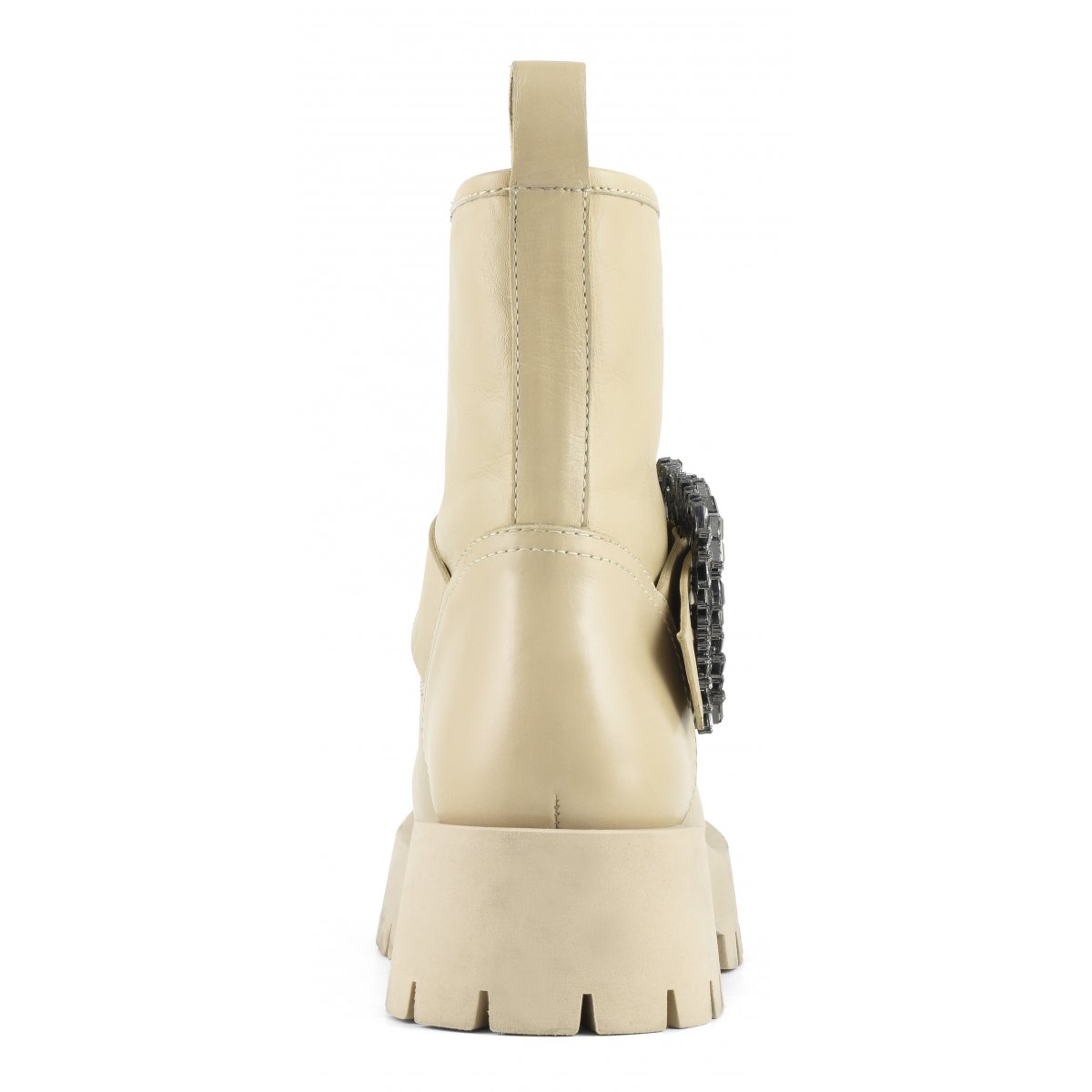 Biker boot con fibbia gioiello