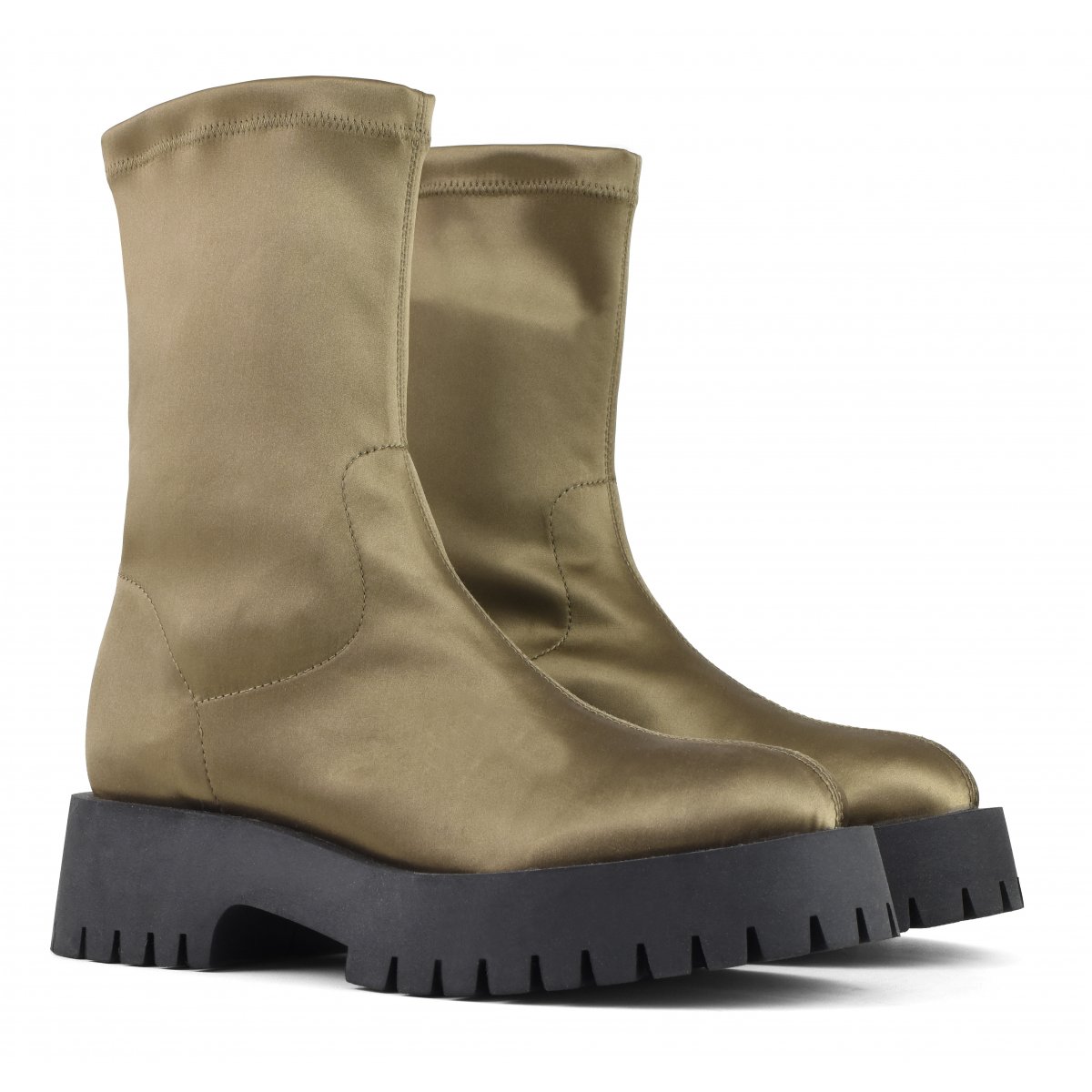 Stivale a calzino in tessuto satin