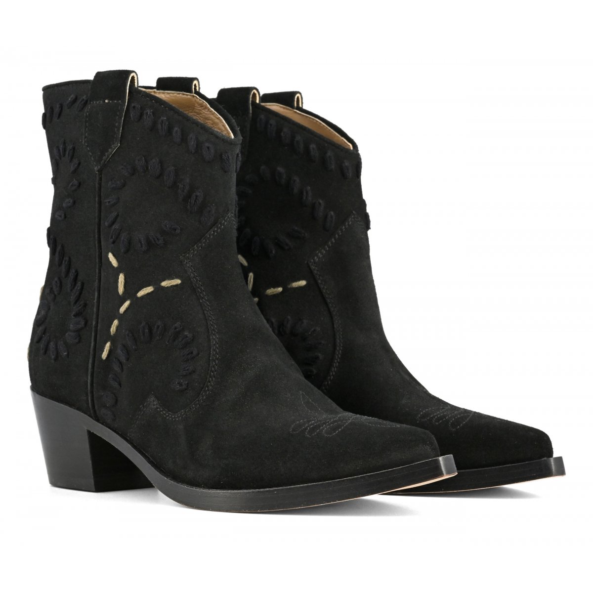 Stivale texano basso con ricami