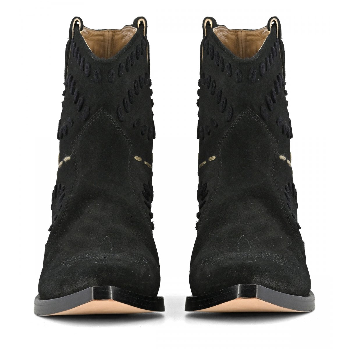 Stivale texano basso con ricami