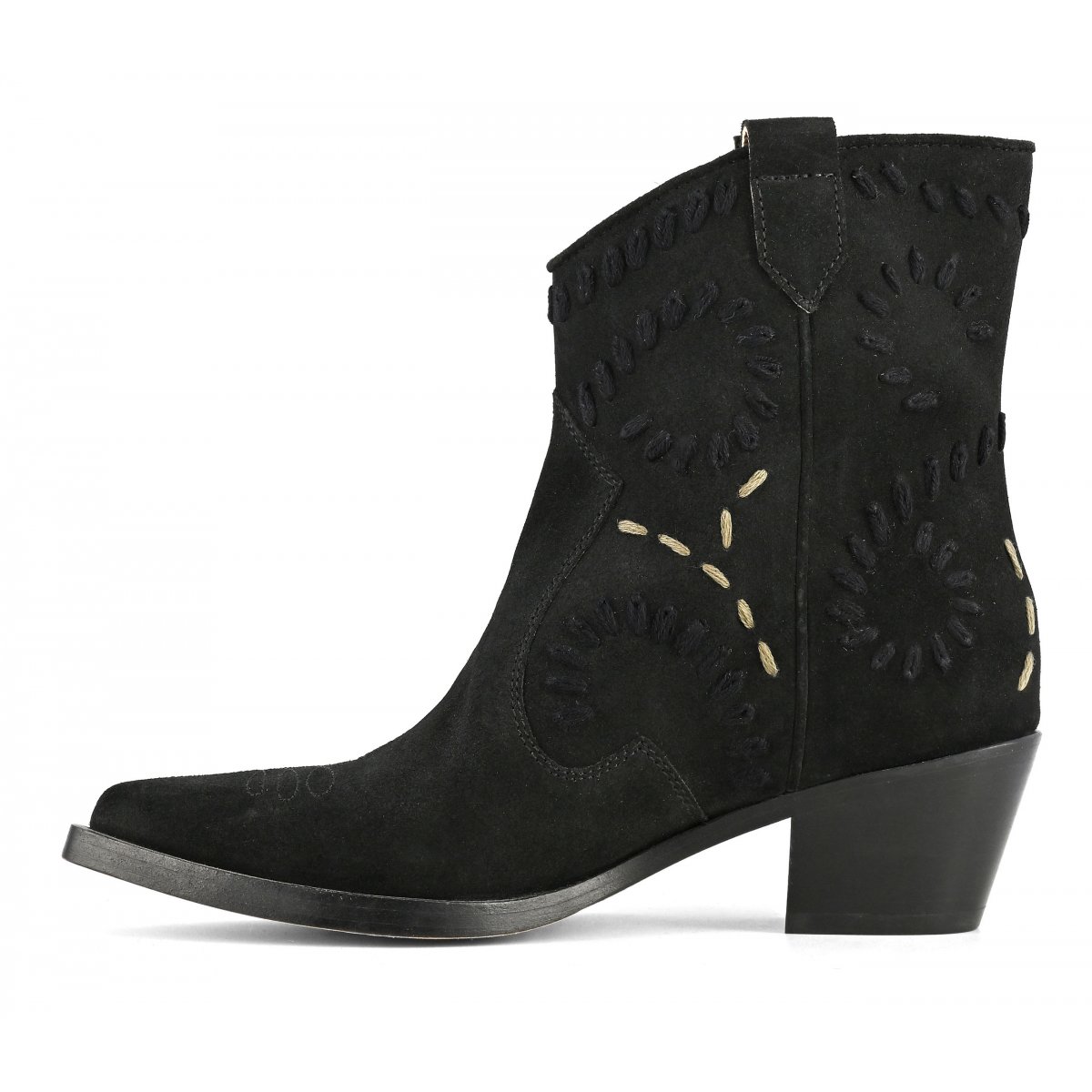 Stivale texano basso con ricami