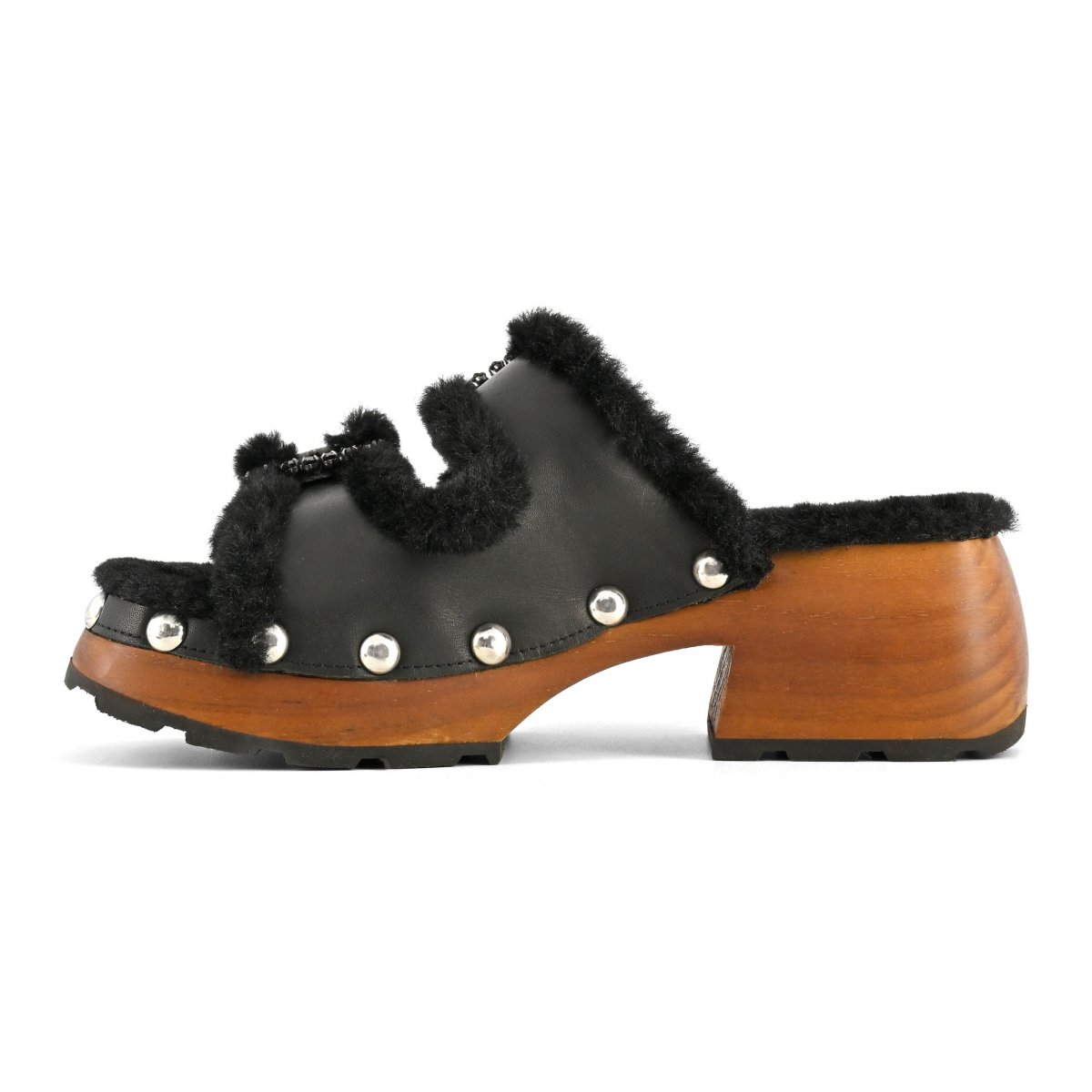 Zoccolo aperto con fibbie gioiello