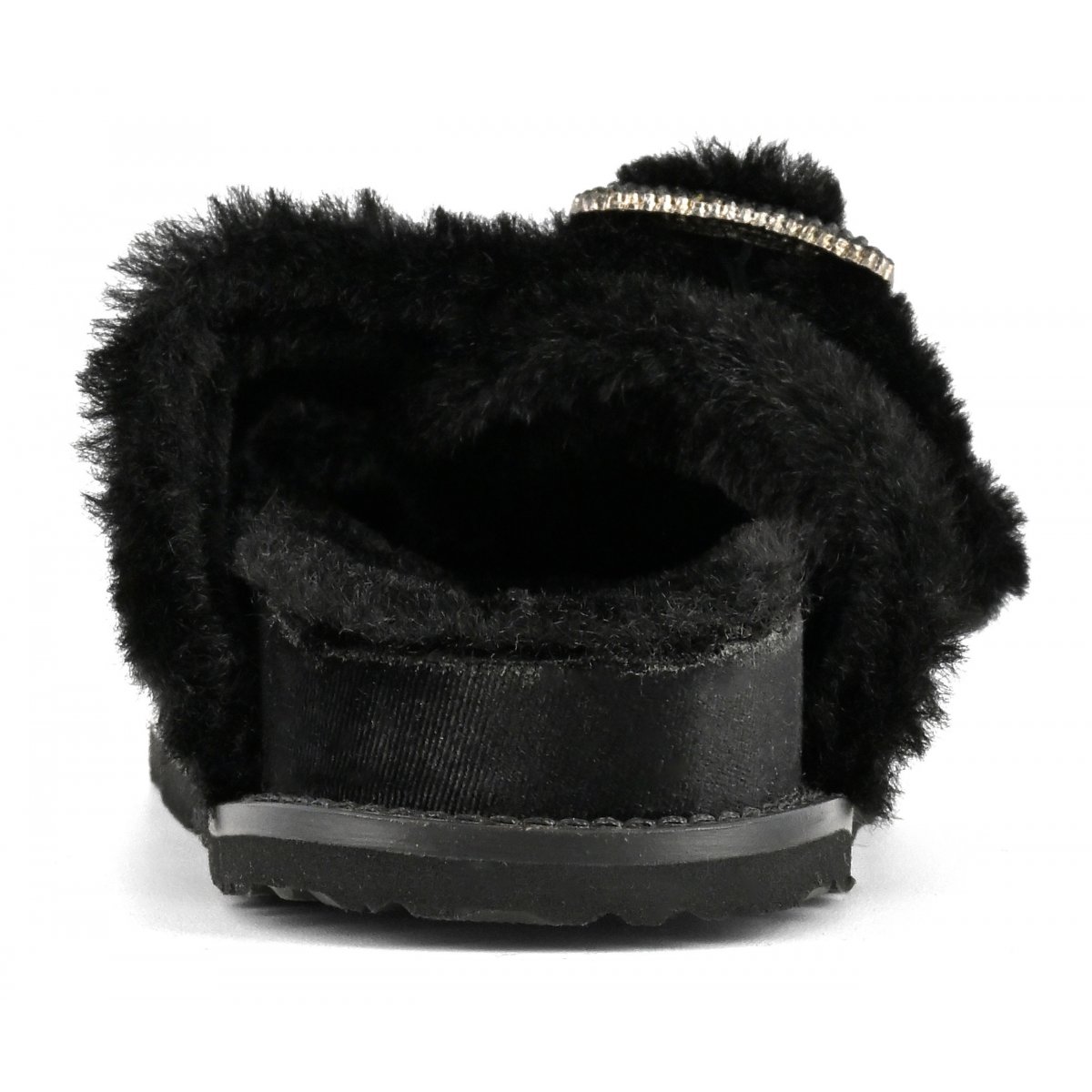 Sandalo in velluto con fibbie gioiello