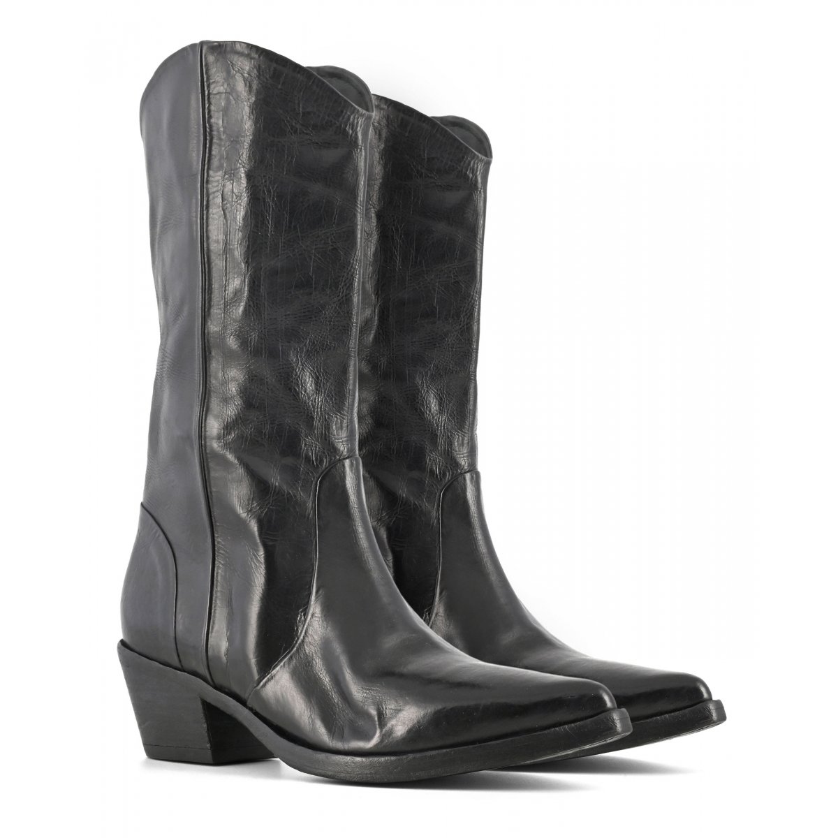 Stivale texano altezza media effetto invecchiato