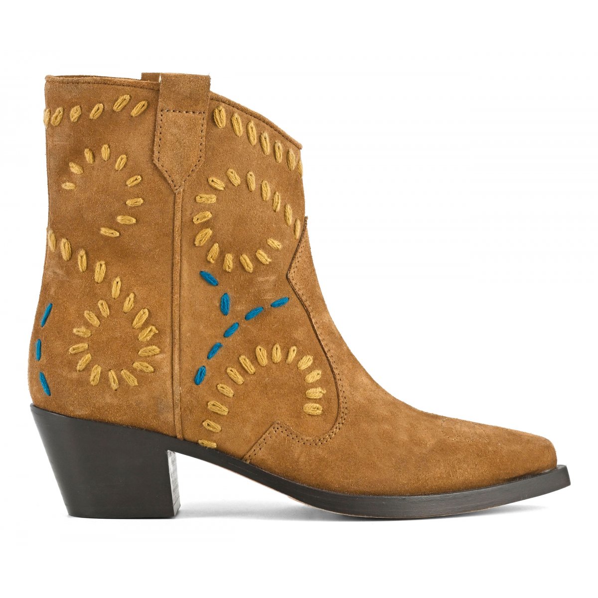 Stivale texano basso con ricami