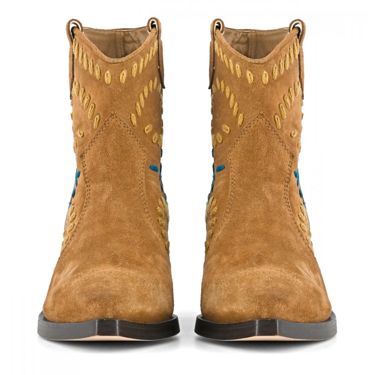 Stivale texano basso con ricami