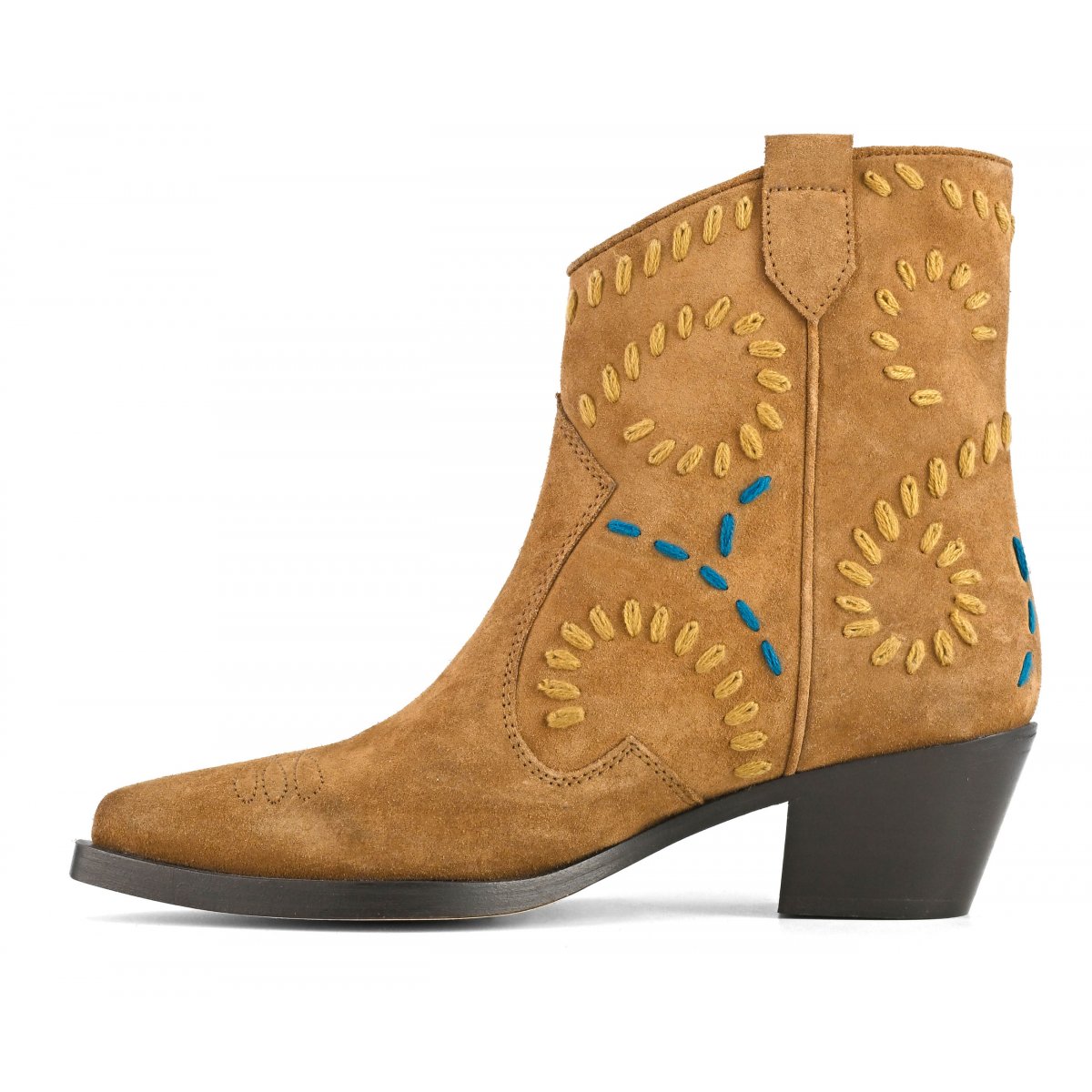 Stivale texano basso con ricami