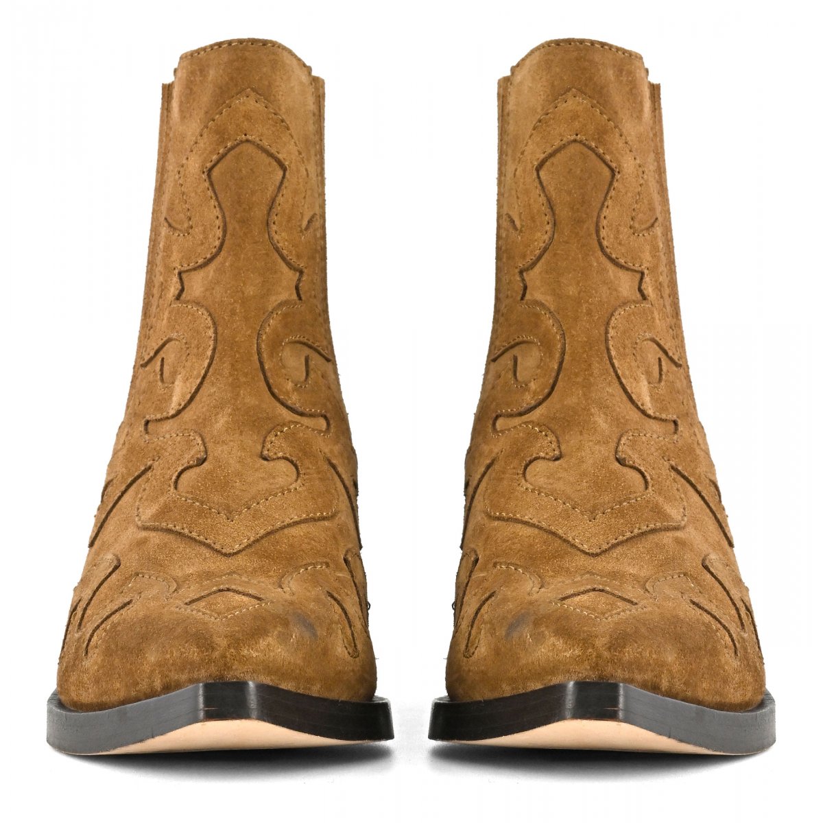 Stivale texano basso con tagli in rilievo