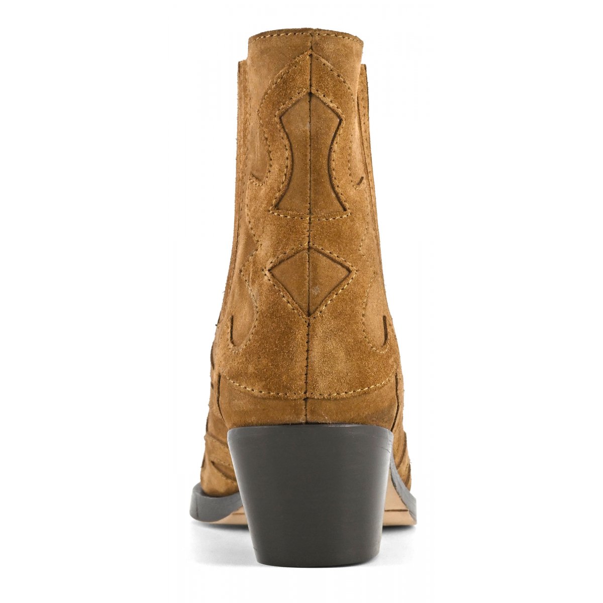 Stivale texano basso con tagli in rilievo