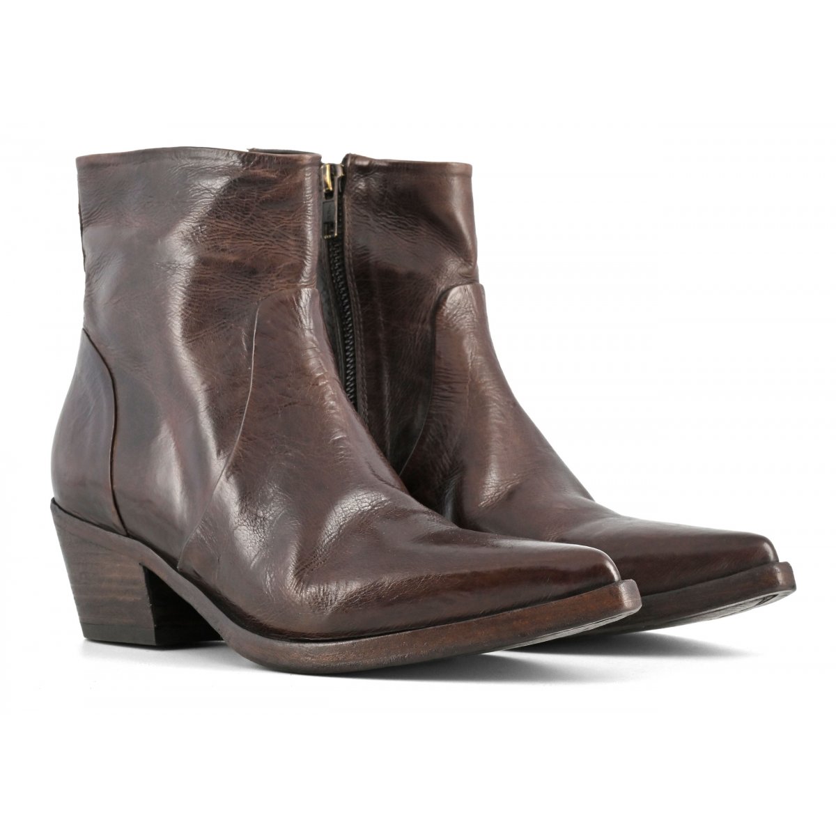 Stivale texano basso effetto invecchiato