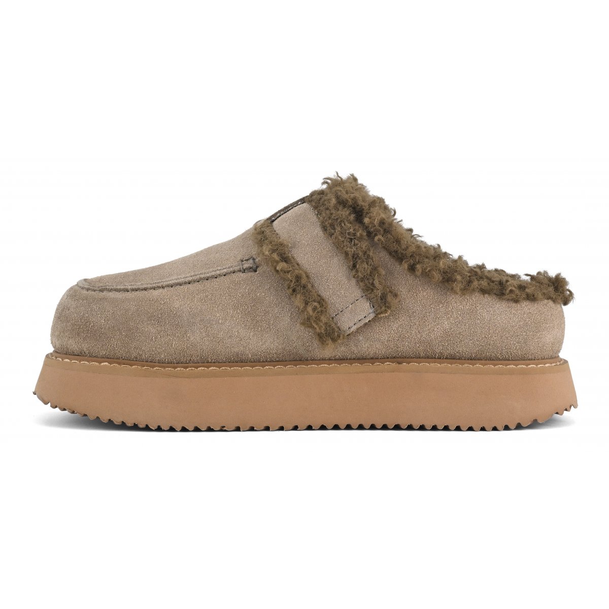 Sabot su suola platform fibbia maxi
