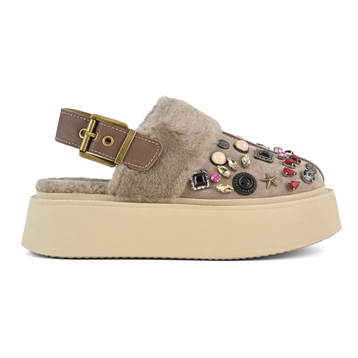 Sabot su suola platform con pietre