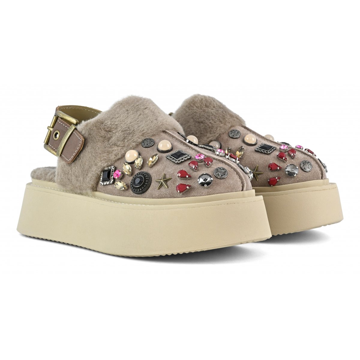 Sabot su suola platform con pietre