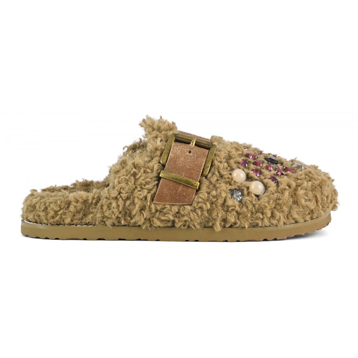 Sabot pelo teddy con pietre