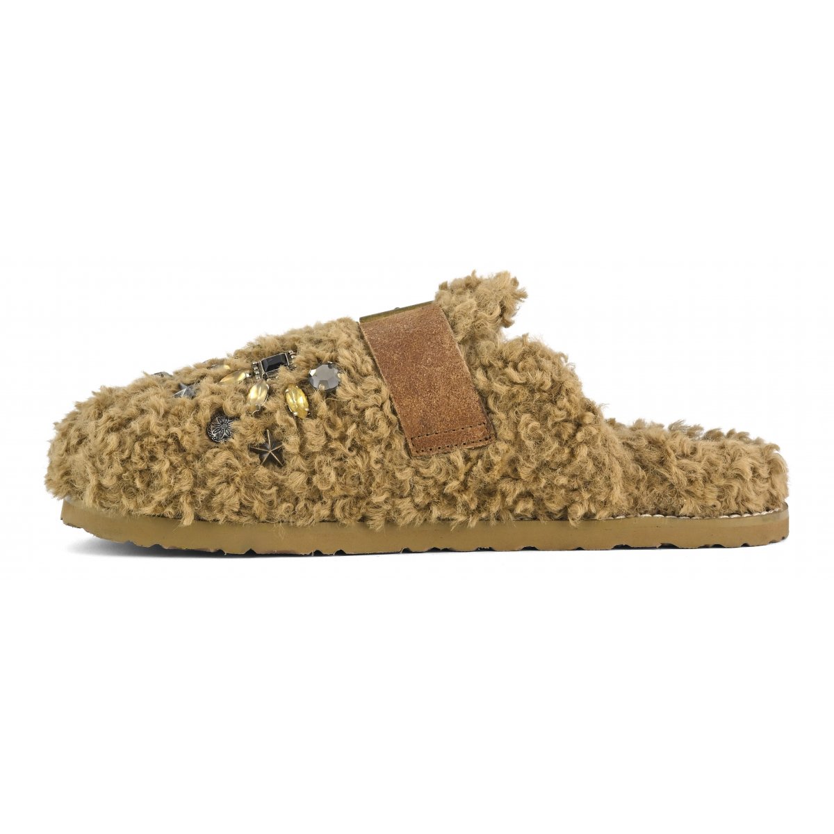 Sabot pelo teddy con pietre