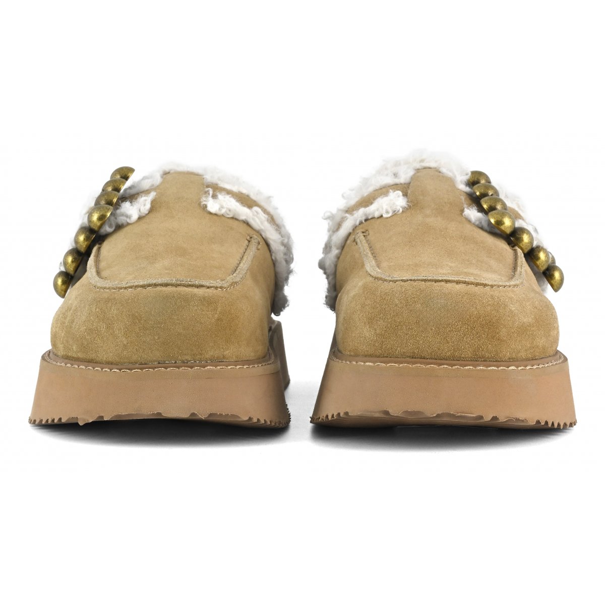Sabot su suola platform fibbia maxi