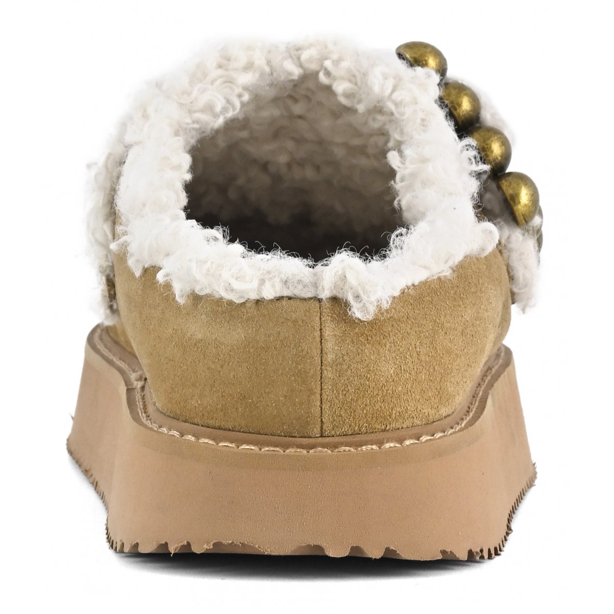 Sabot su suola platform fibbia maxi