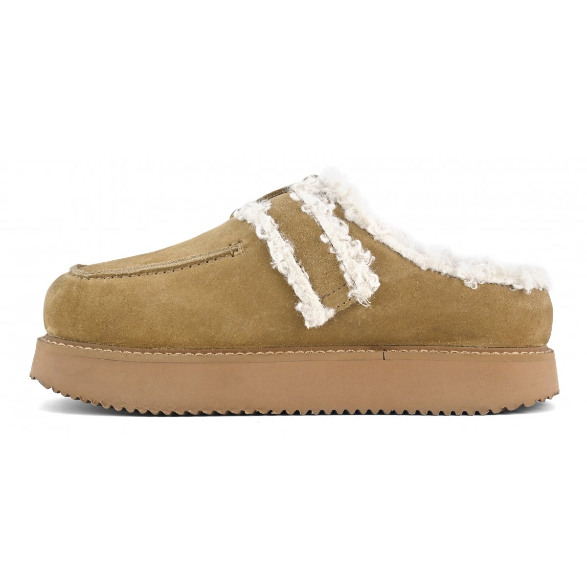 Sabot su suola platform fibbia maxi