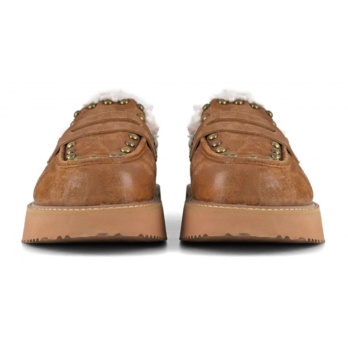 Sabot su suola platform pelle vintage