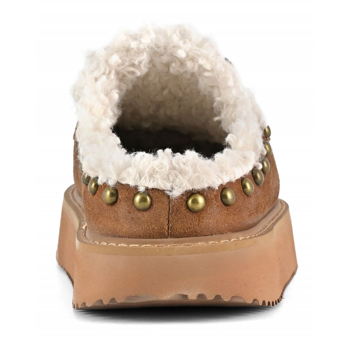 Sabot su suola platform pelle vintage