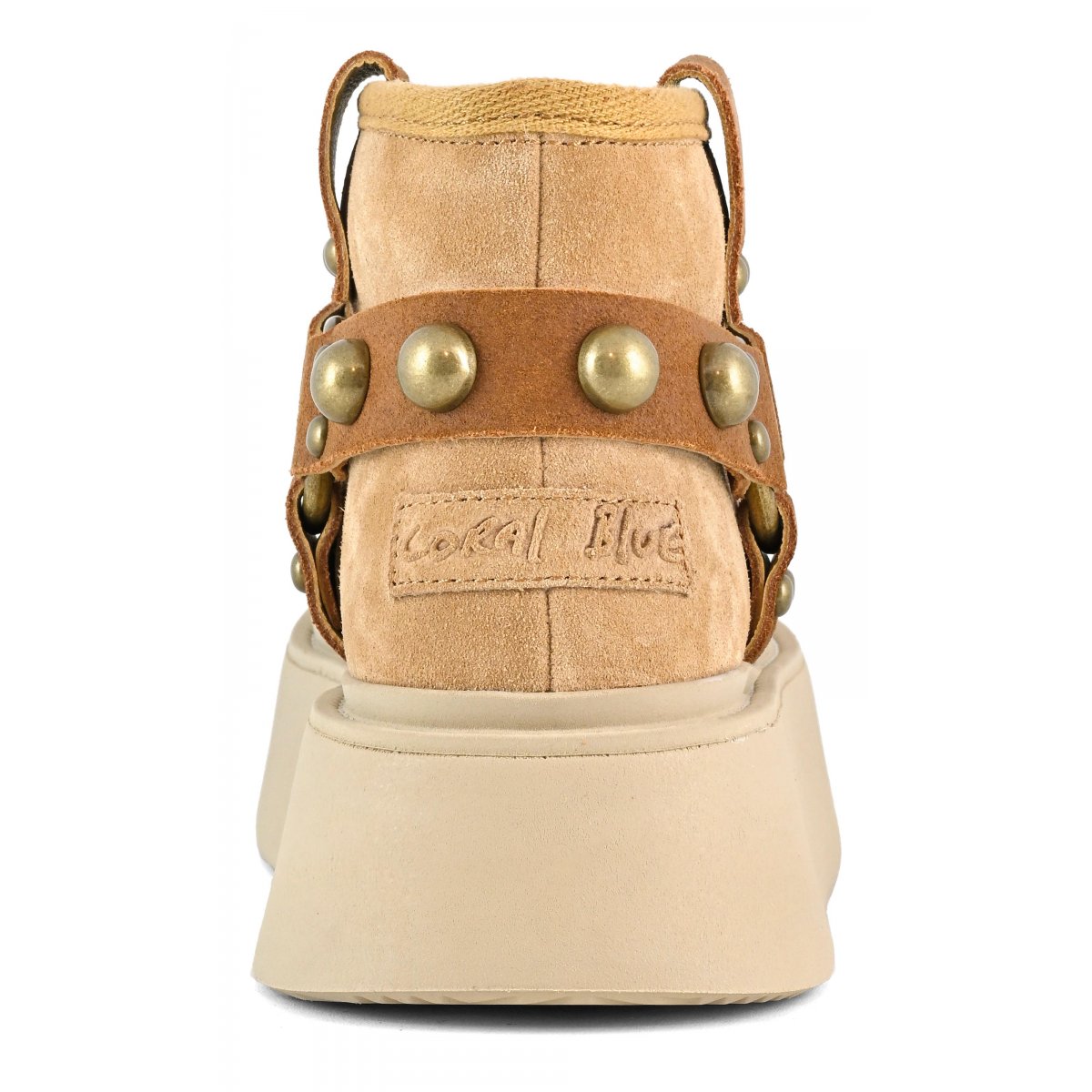 Stivale su suola platform con borchie