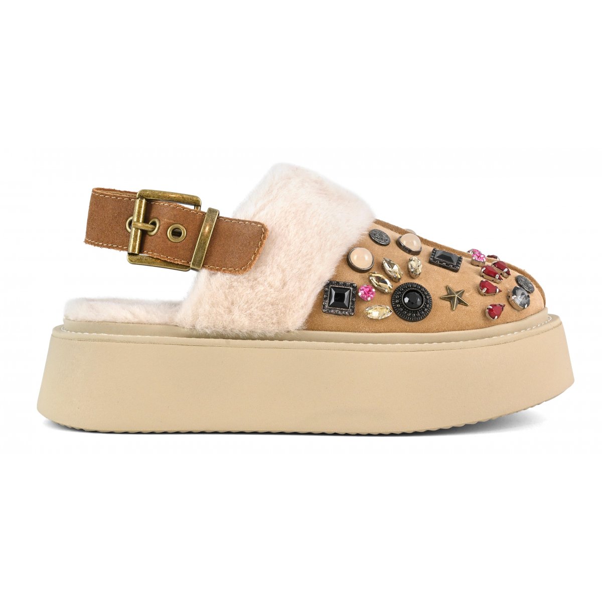 Sabot su suola platform con pietre