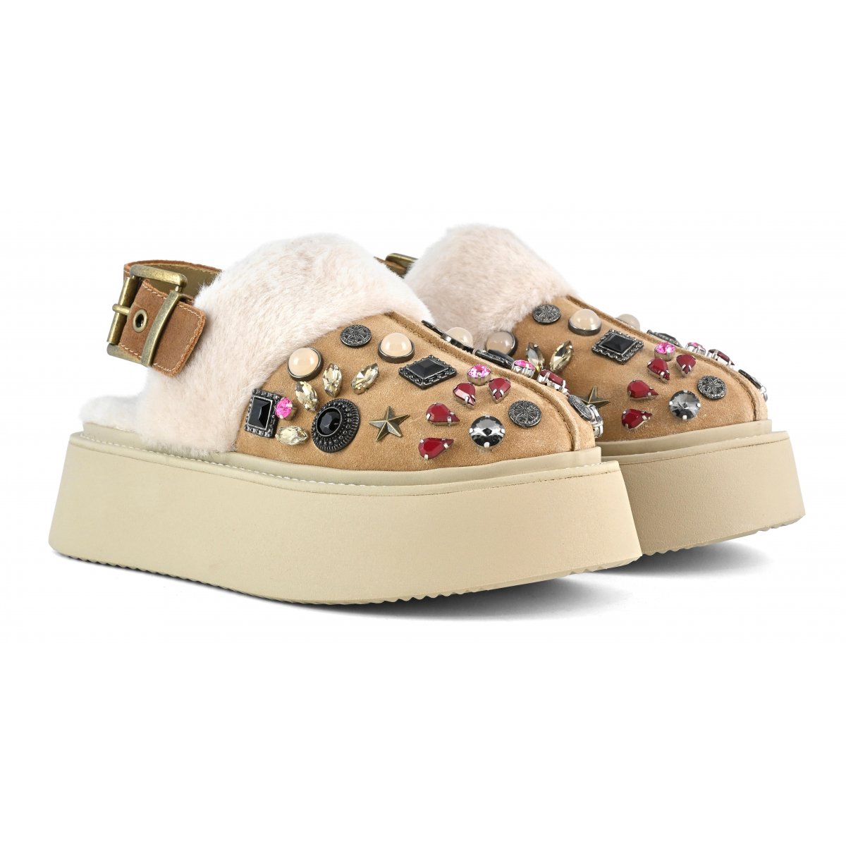 Sabot su suola platform con pietre