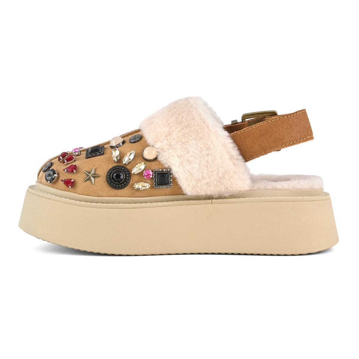 Sabot su suola platform con pietre