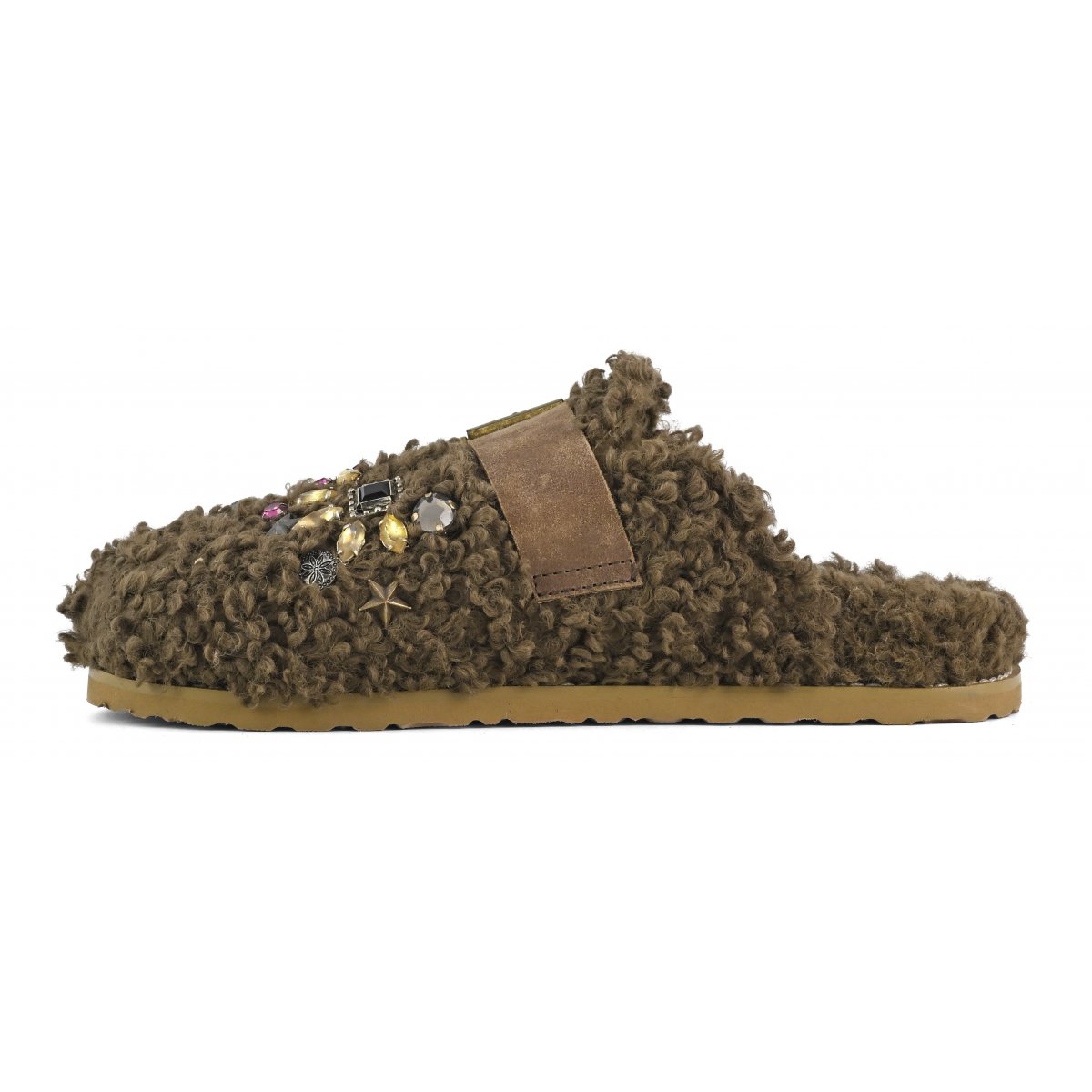 Sabot pelo teddy con pietre