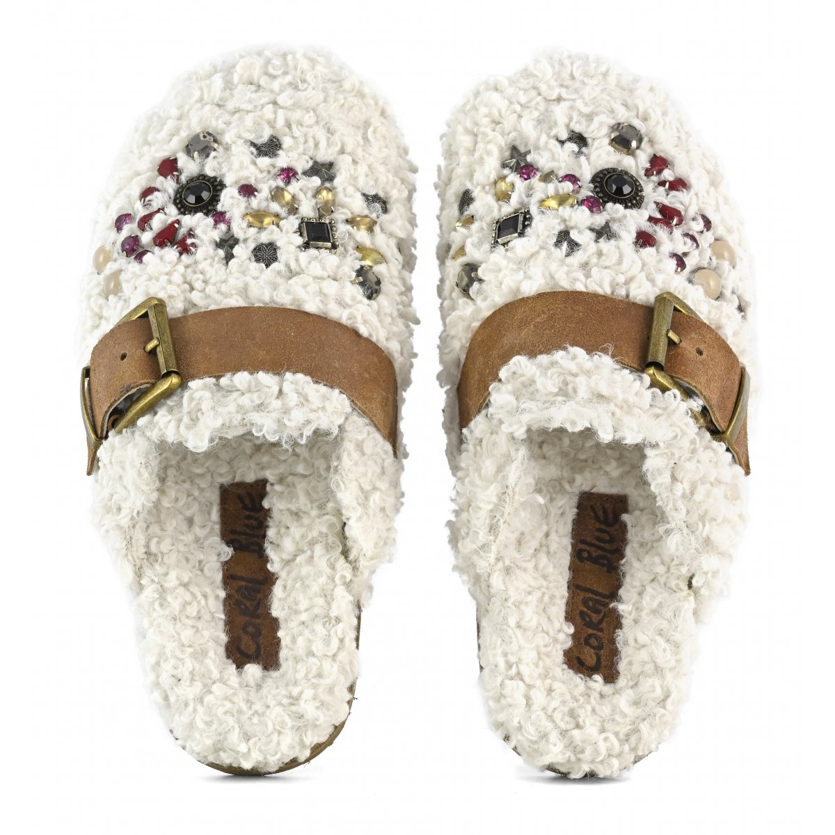 Sabot pelo teddy con pietre