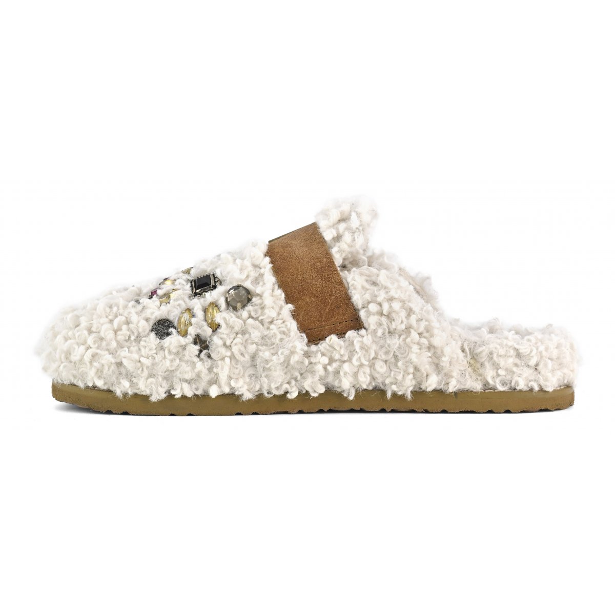 Sabot pelo teddy con pietre