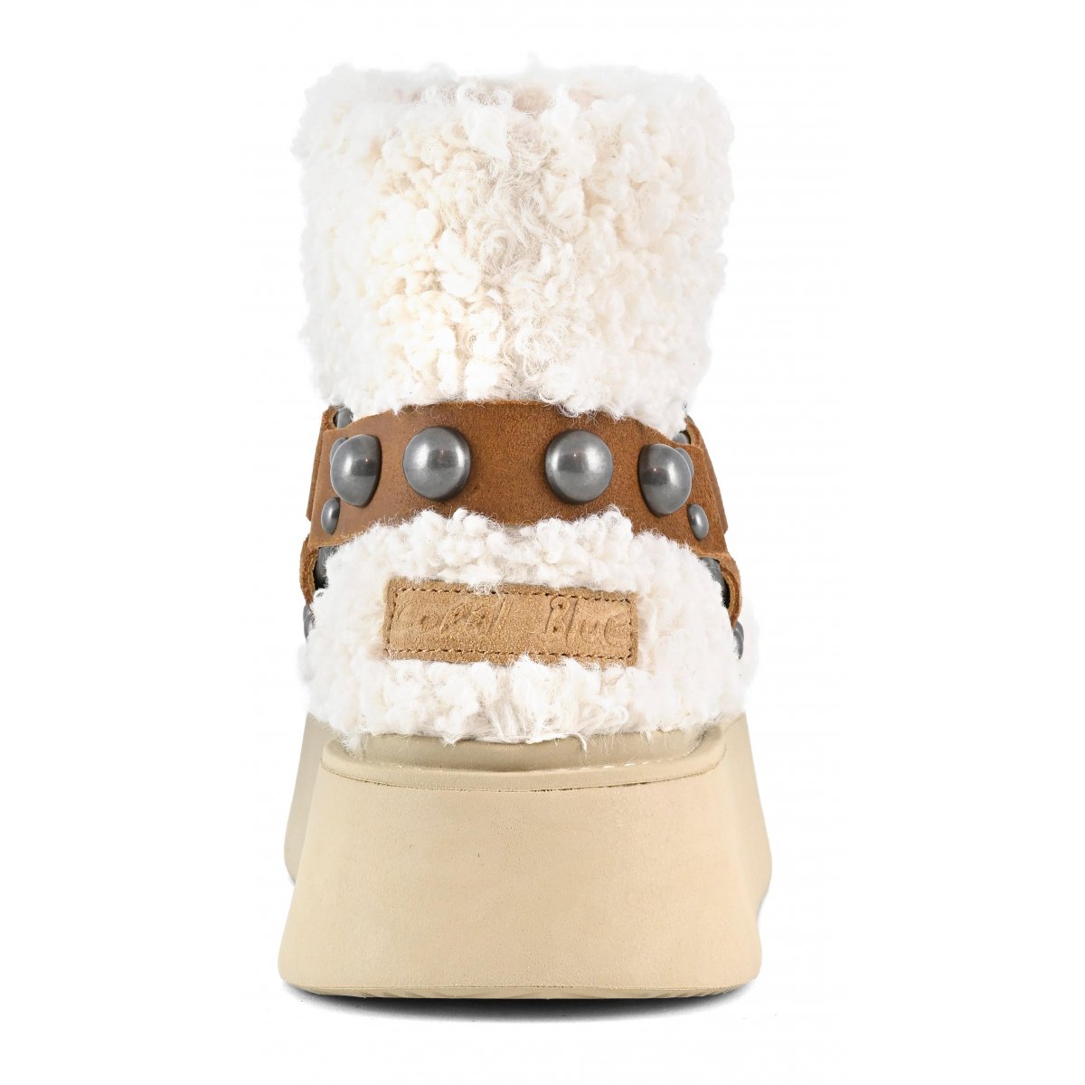 Stivale su suola platform in pelo teddy