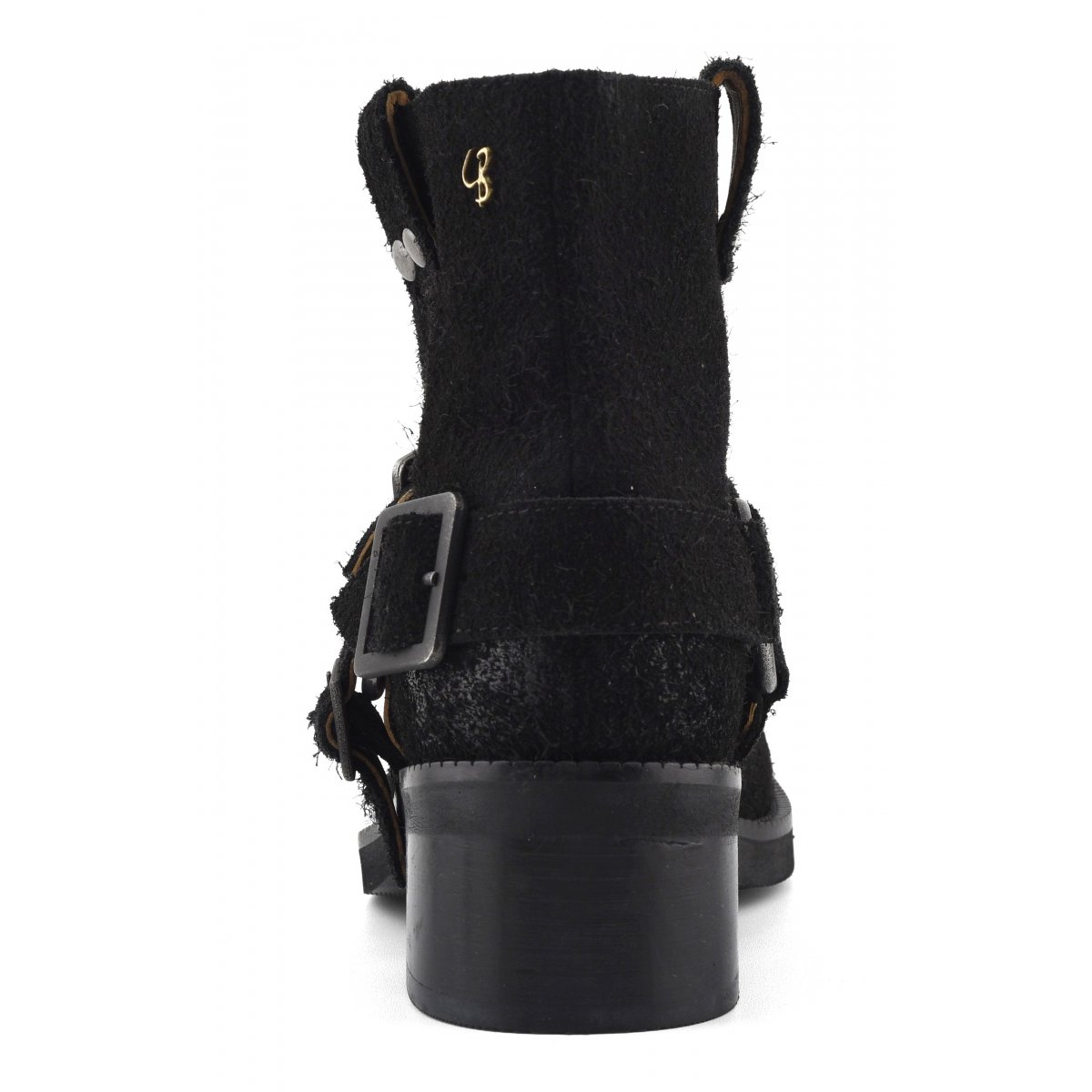 Stivaletto biker in crosta pelosa