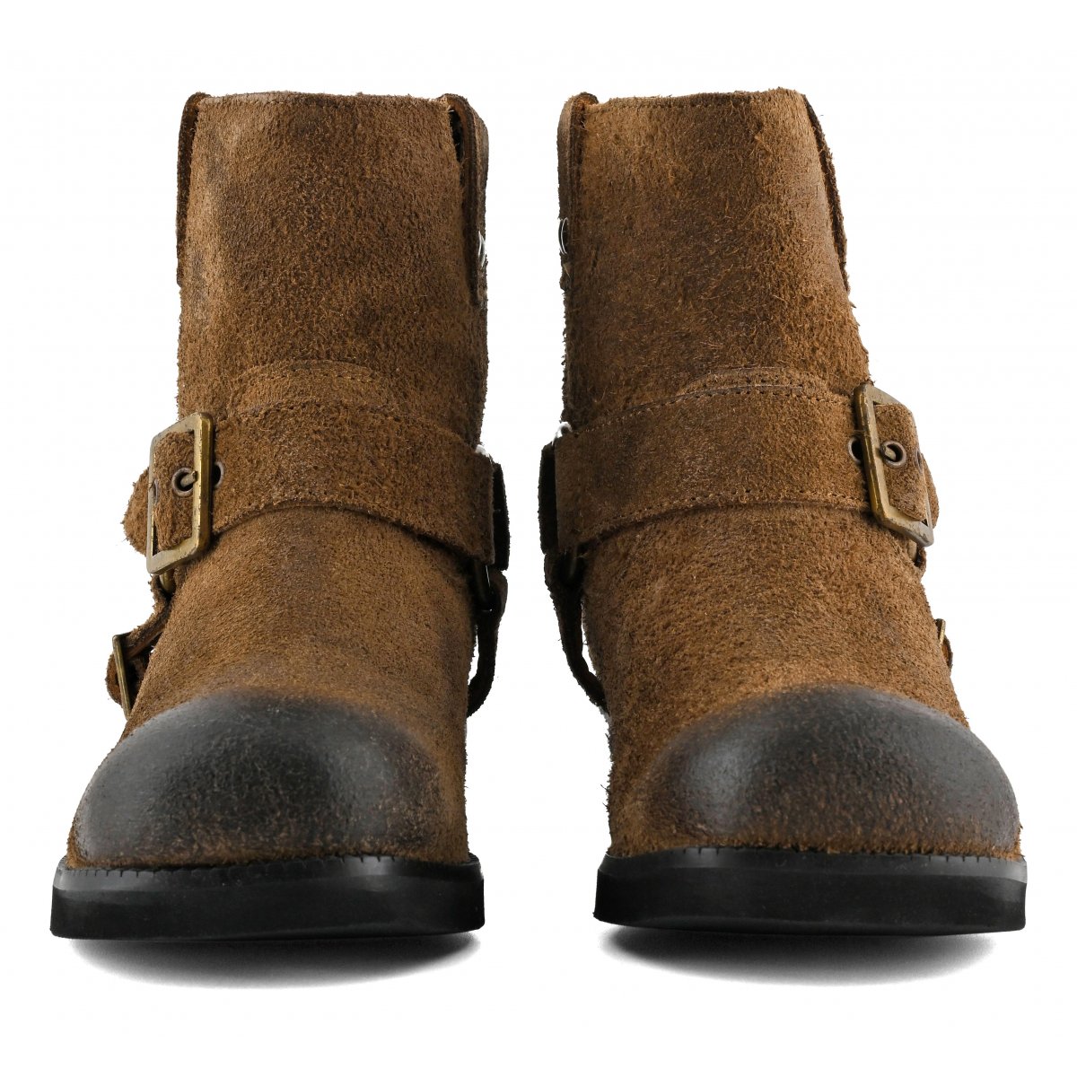 Stivaletto biker in crosta pelosa