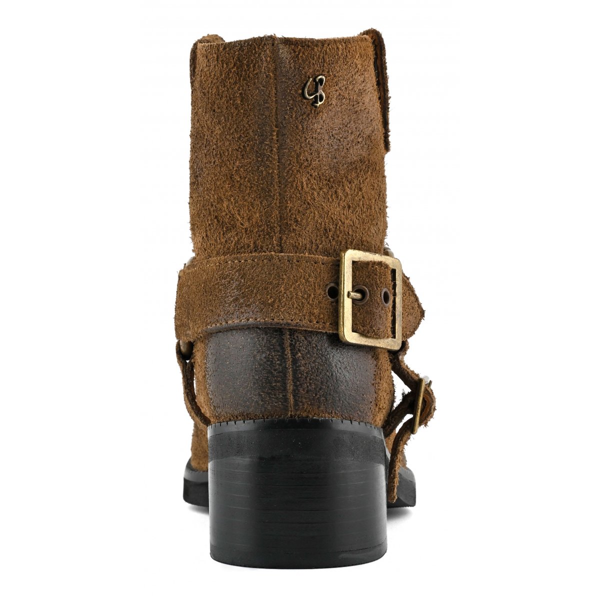 Stivaletto biker in crosta pelosa