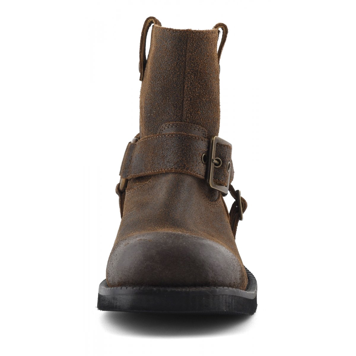 Stivaletto biker in pelle