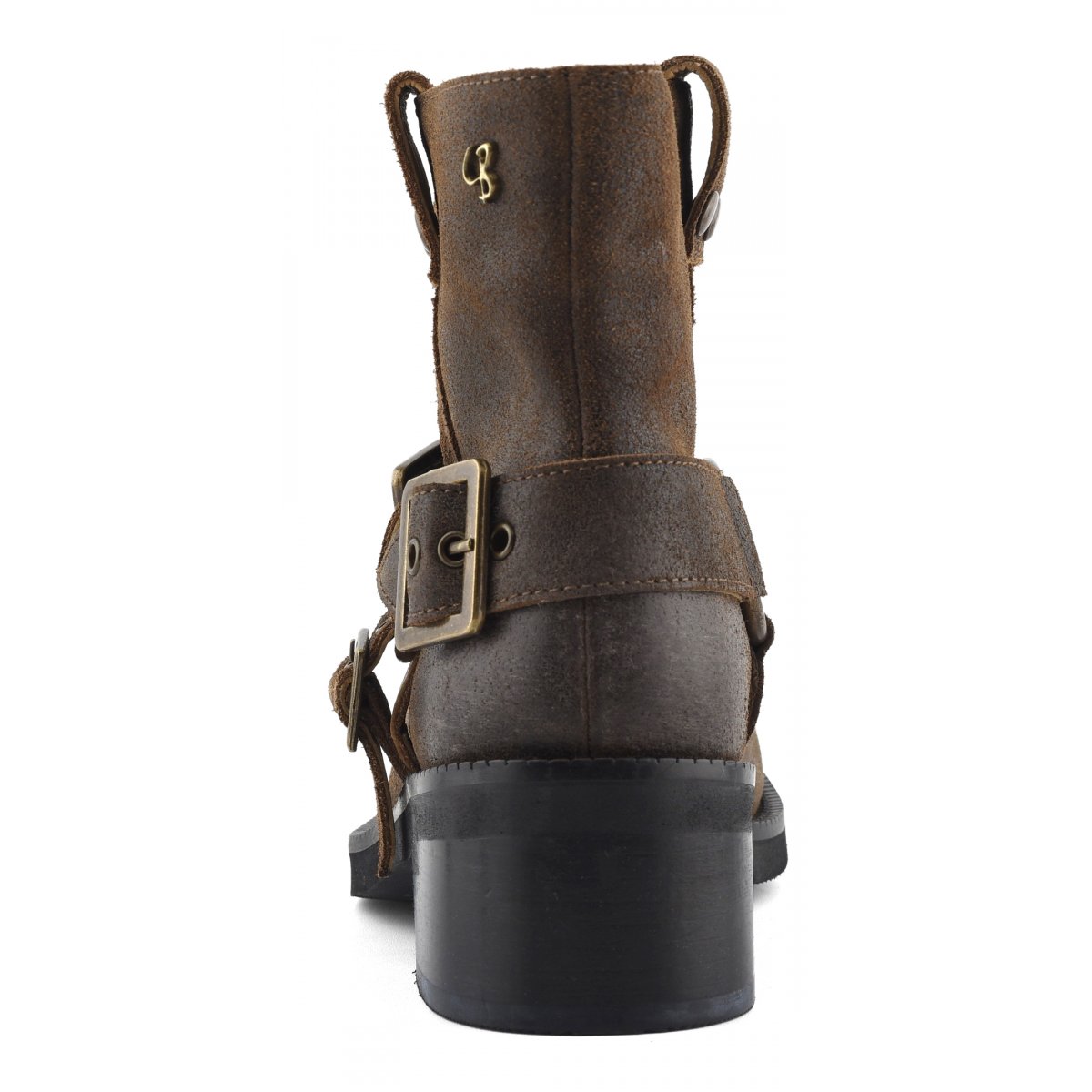 Stivaletto biker in pelle