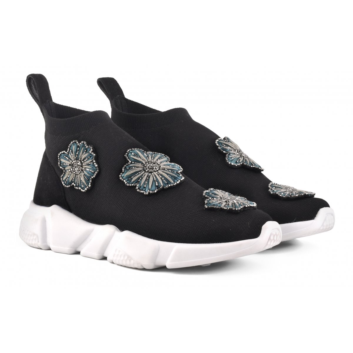 Sneakers con patches Fiori