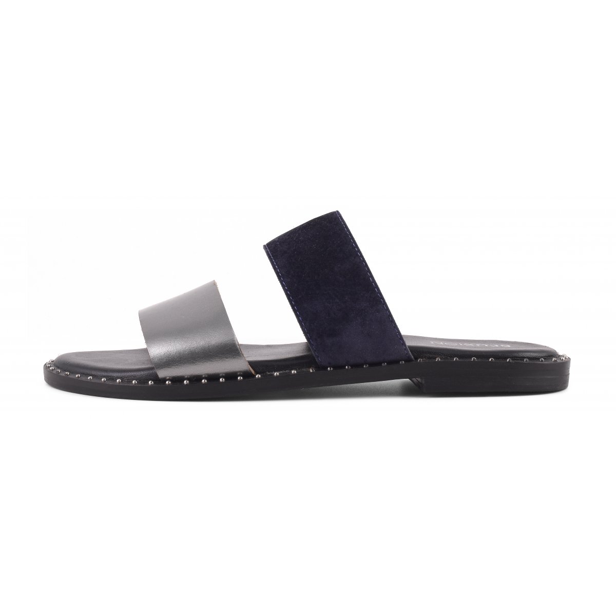 Sandali doppia fascia in velluto