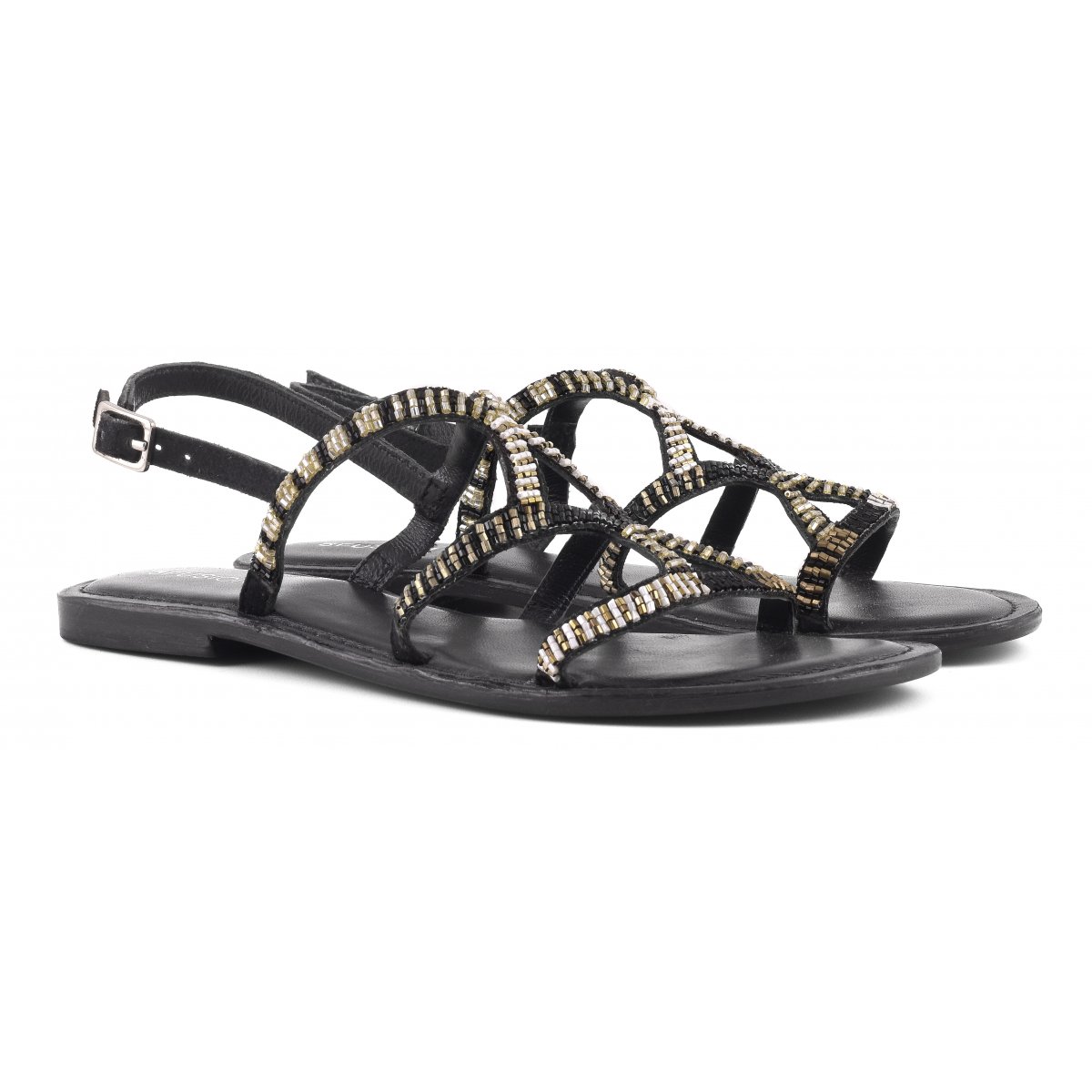 Sandali fascia perline