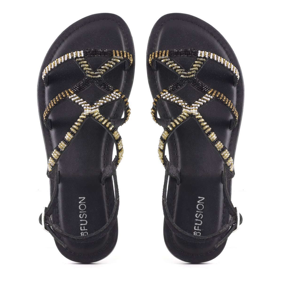 Sandali fascia perline
