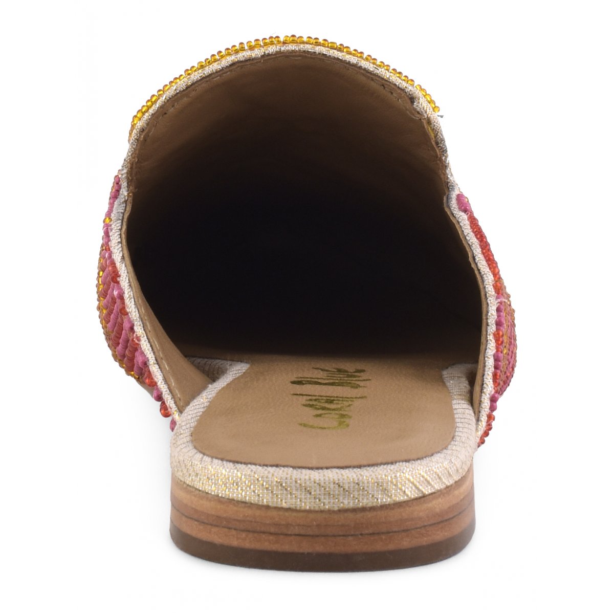 Sabot con ricamo farfalle