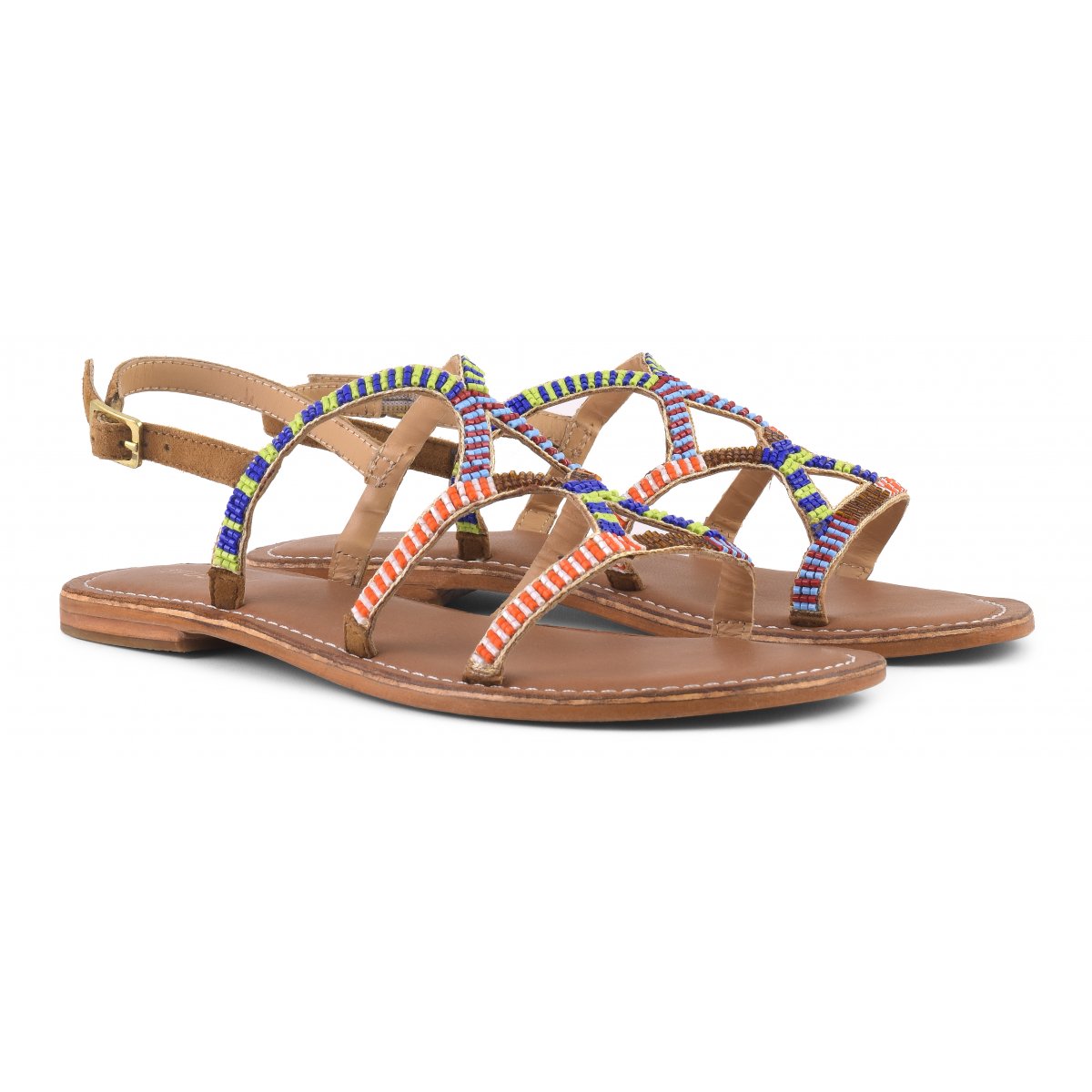 Sandali fascia perline